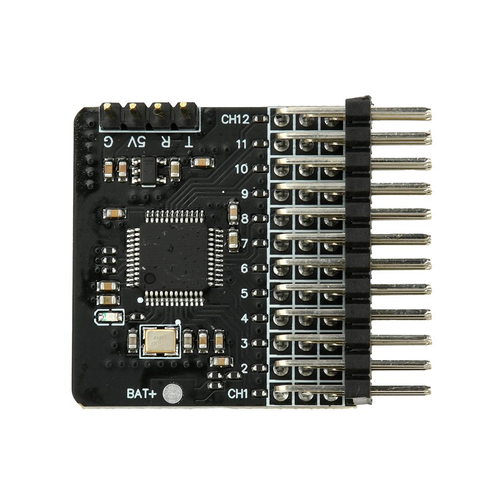 DC 5V CRSF в PWM 12-канальный преобразователь Адаптерная плата PWM Конвертер сигнала приемника для RC моделей С индикатором сигнала