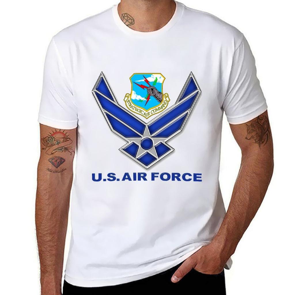 Strategic Air ComUnisexd (SAC) Crest T-Shirt Athletic Fit Sports Short Sleeve Top