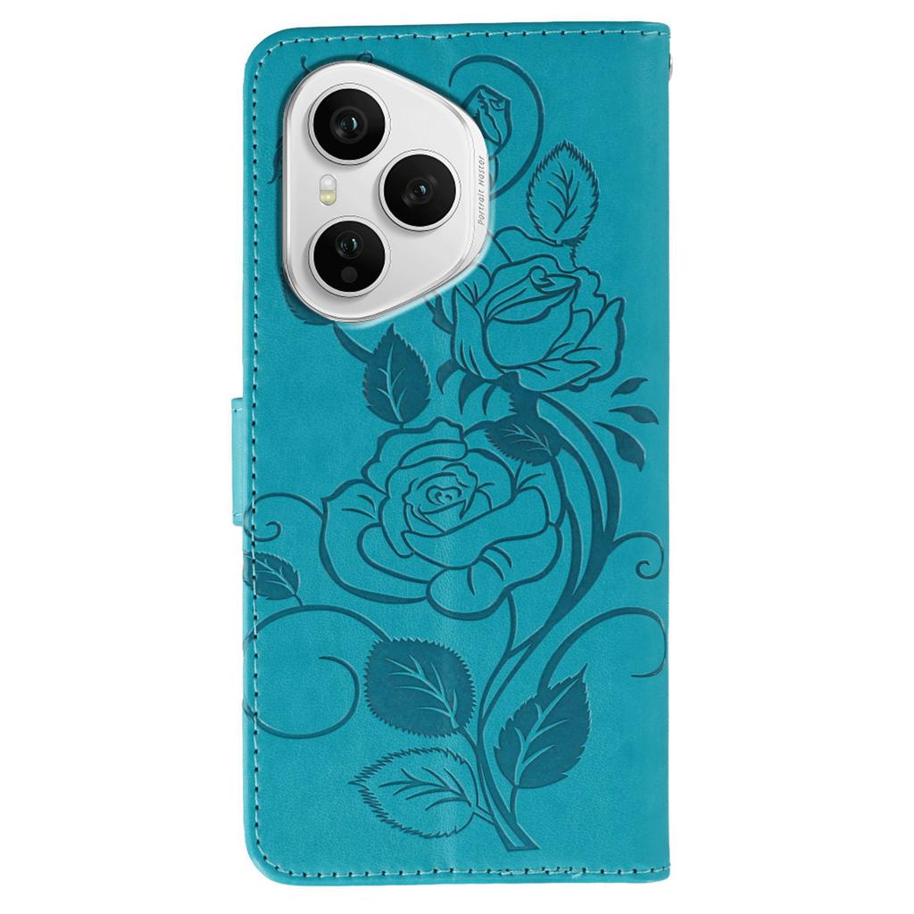 Forhonor 400 Pro 5G (Global) Case Wallet Stand Imprinted Rose Butterfly PU Leather Phone Cover