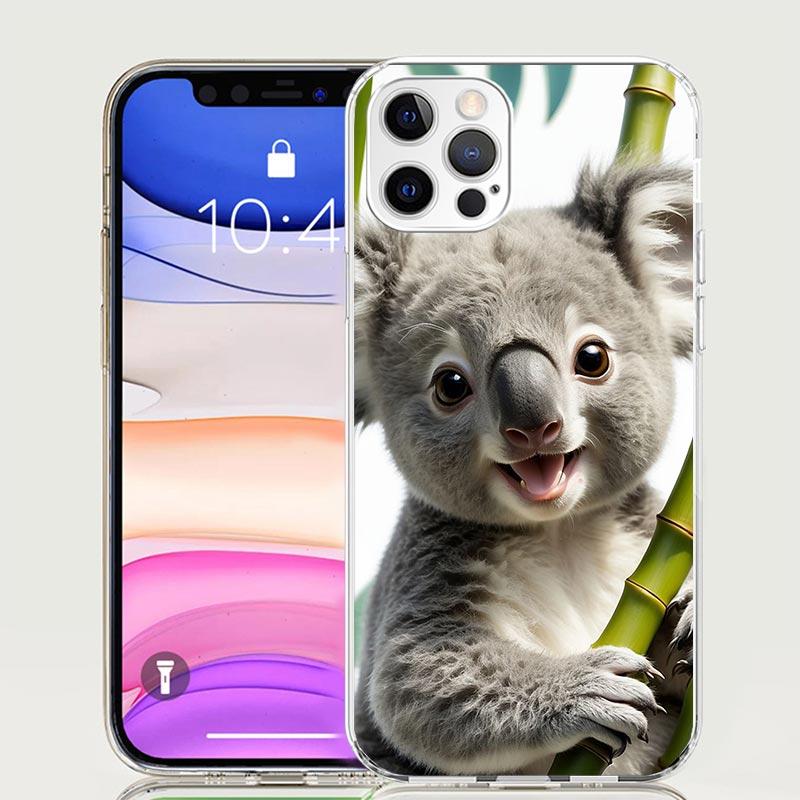 Koala Kawaii Cute Animal Phone Case For iPhone 18 17 Air 16 15 Plus 11 14 Pro Max 13 Mini 12 7 8 + SE Pattern Art Customized Cover