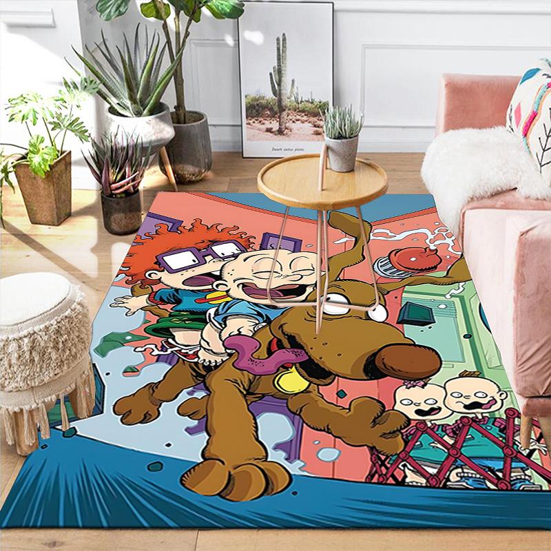 1Pc Scoobydoo Rugrats Adventure Rug, Office Carpet Indoor Outdoor Doormat, Non-Slip Soft, Living Room, Christmas Halloween Gift M929177