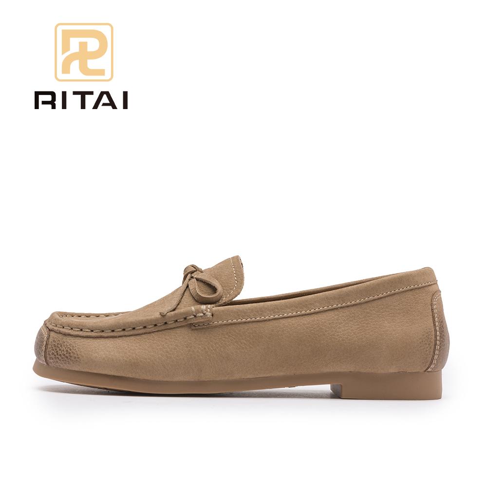 Женские мокасины из натуральной кожи с круглым носком, без застежек, винтажная удобная повседневная обувь