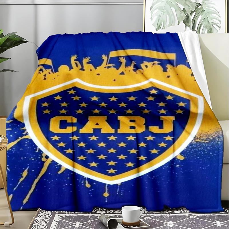1PC Boca Football Club Printed Soft Flannel Blanket Throw for Adult Bedroom Living Room Sofa Camping Travel Fan gifts Christmas Gifts