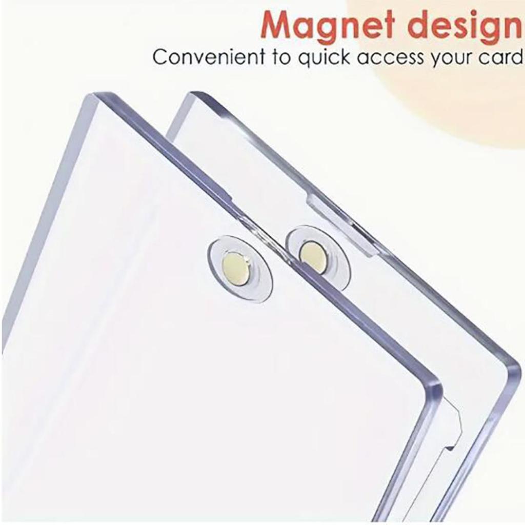 1 шт. Магнитный держатель для карт Протекторы для карт Покемон Жесткие пластиковые рукава Кейс для хранения и демонстрации для торговли Карты для бейсбола и спорта