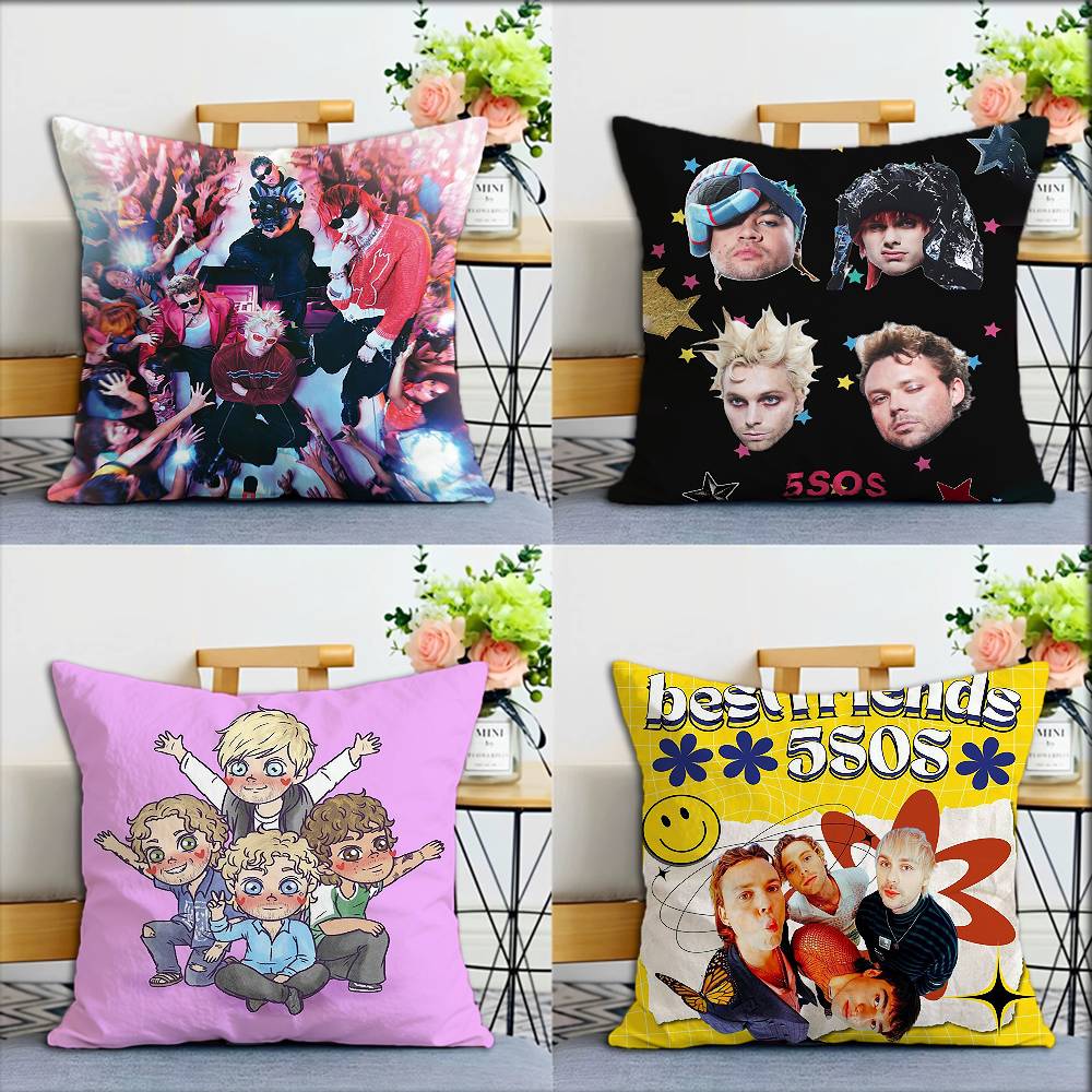 5 SSeconds of Summers 5SOS World Various Sizes Square Pillow Case For Car Home Bedchamber Decor