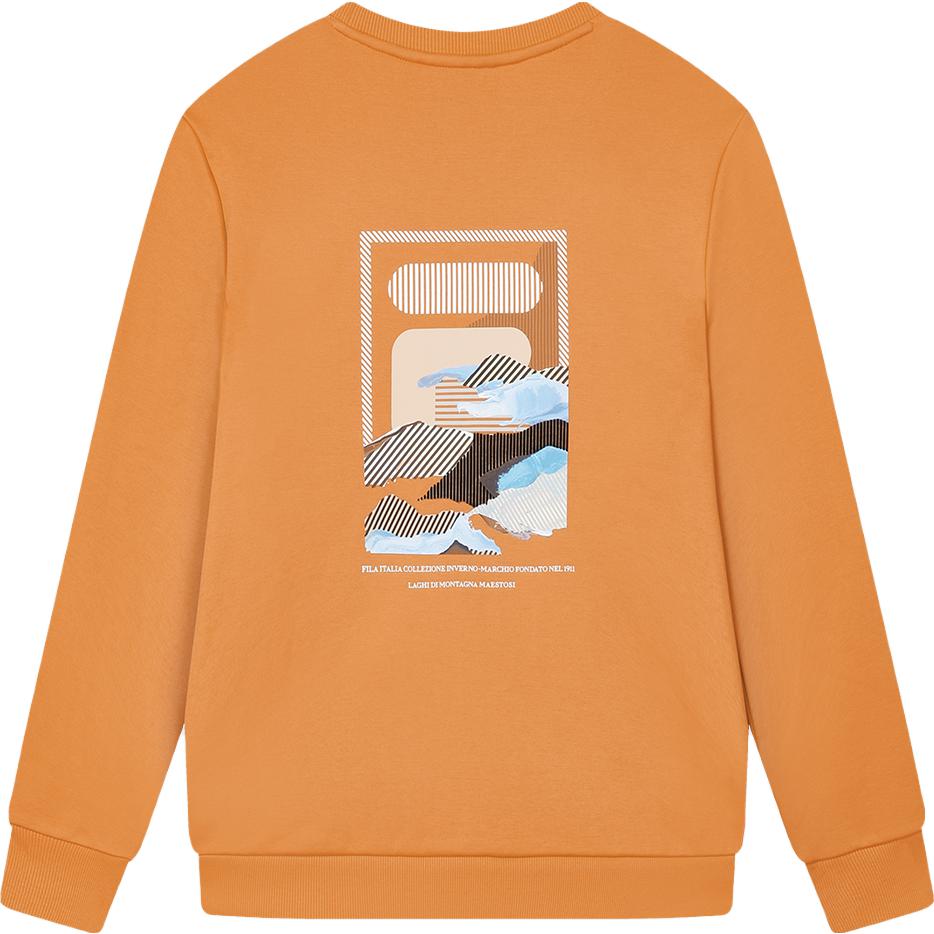 Fila Официальный 2023 Зимний Новый Вязаный Пуловер Мода Простая Базовая Повседневная Толстовка Мужская толстовка Jam-Orange F11M348208F-OR