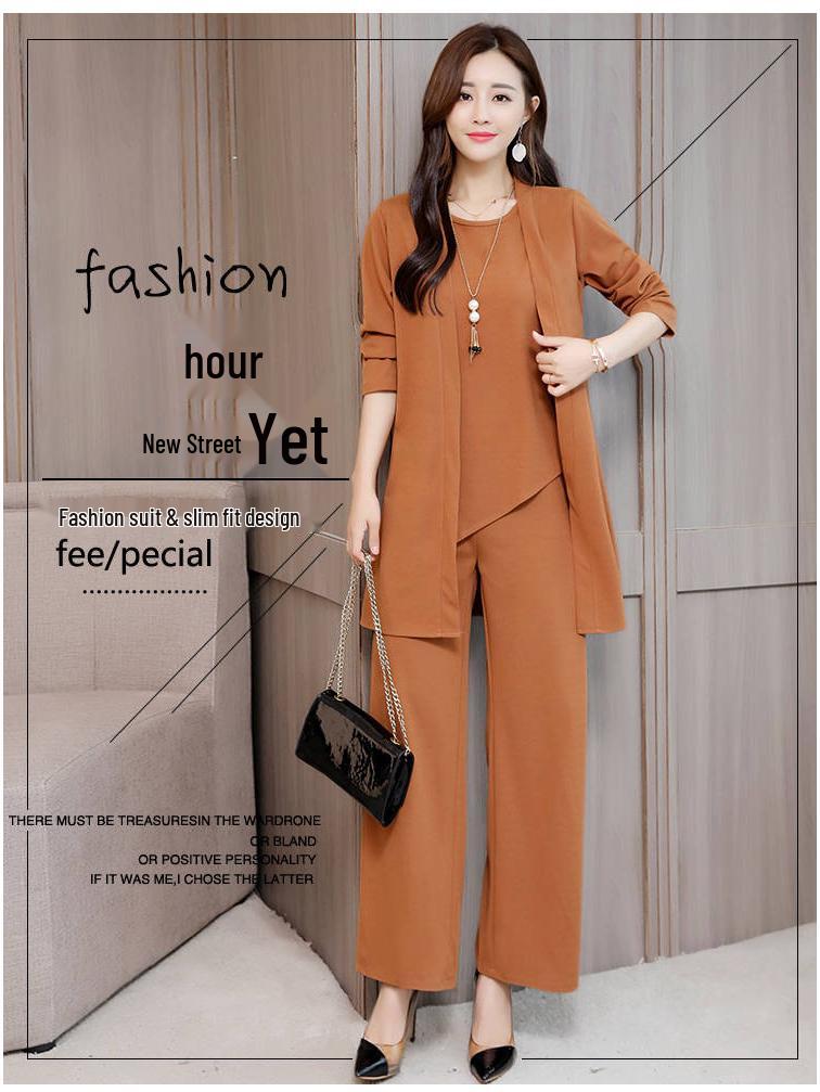 Stylish Plus Size Women's Suit: Loose, Simple, and Age-Reducing Fashion for Spring & Autumn