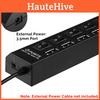 Port 7 Usb Hub 20 Power Adapter Cable Splitter With Power Onoff High Speed Usb Micro Hub