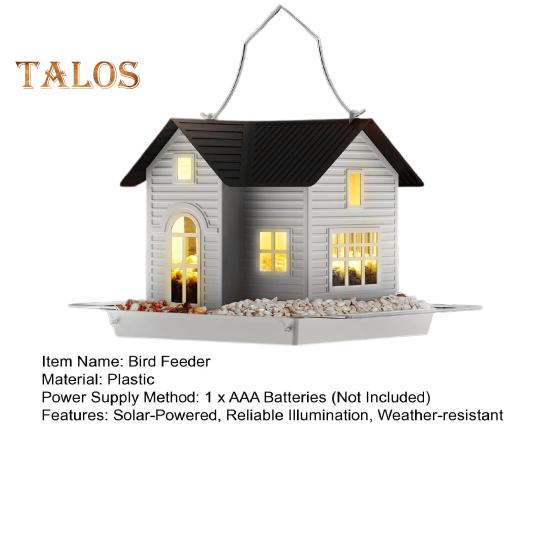 Кормушка для птиц, подвесной металлический домик для птиц, кормушка с солнечными лампами, уличный фонарь, декор для сада, уникальные подарки для мамы, бабушки, Рождество