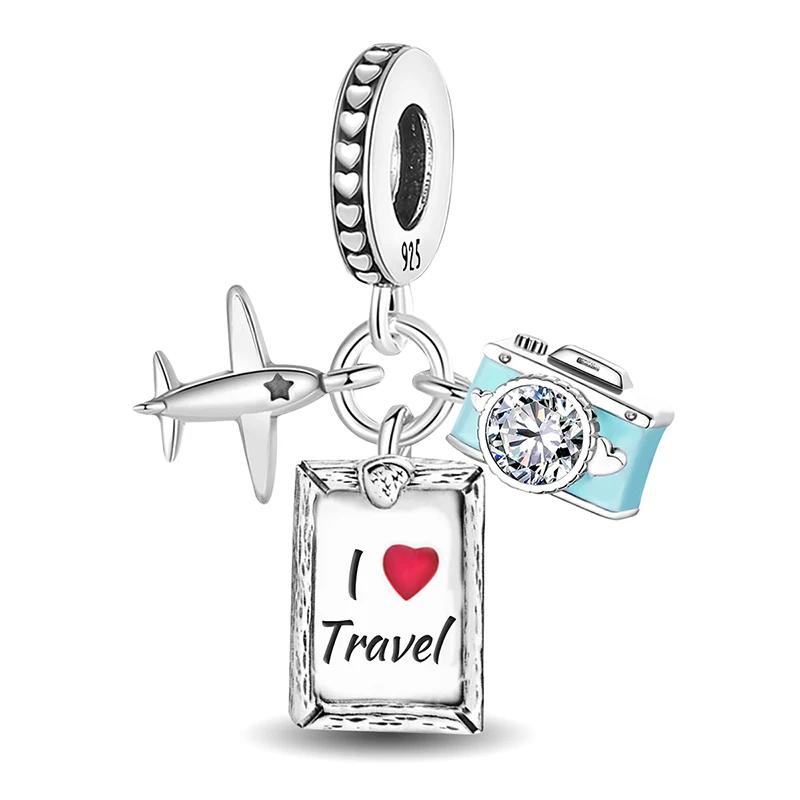 Медь Сладкий Пончик Розовый Автомобиль Жизнь Путешествия Шармы Бусина Сделай Сам Браслет Браслет Изготовление Подарок Высокое Качество Изысканные Ювелирные Изделия