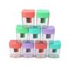 Школьные канцелярские товары призы для учеников двухдырочная многофункциональная точилка для карандашей цвета макарон с крышкой 613A-2-MC