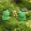 Frog Figurines Garden Vibrant Color Statues Adorable Appearance Compact Size Frog Animal Model