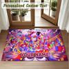 Crystal Velvet Square Rug Custom NameThe Amazing Digital Circus Pattern Non Slip Home Floor Decor Rug