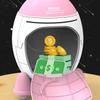 Cute Piggy Bank Space Rocket Shape Cash Box Creative Money Box  Kids Gift Toy