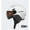 Adult Ski Helmet With Integrated Goggles PC Shell Safety Headgear Snow Sports Unisex