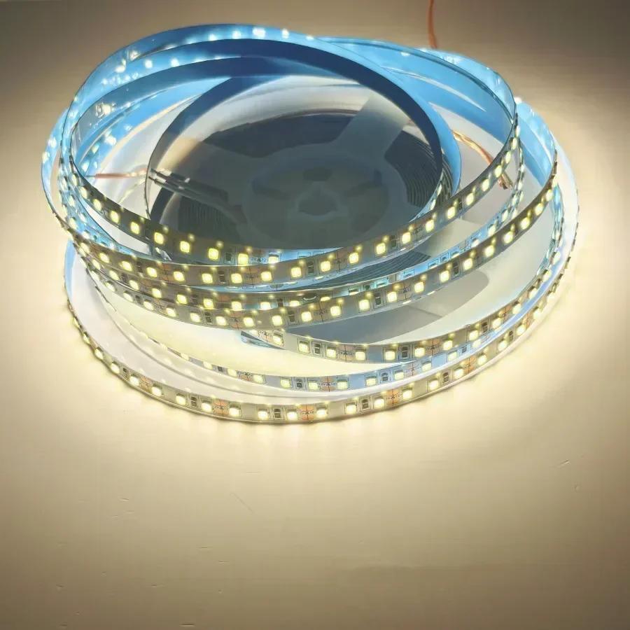 Светодиодная лента SMD2835 120 светодиодов/м 5 м 12 В 24 В 220 В Домашняя лампа-лента Декор Цветная гибкая лампа-лента для фона телевизора Домашний декор