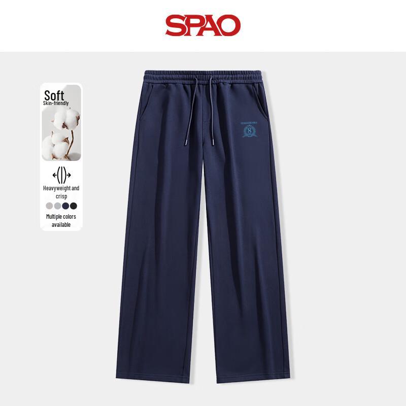 SPAO Women's 2025 Autumn Casual Straight Wide-Leg Pants