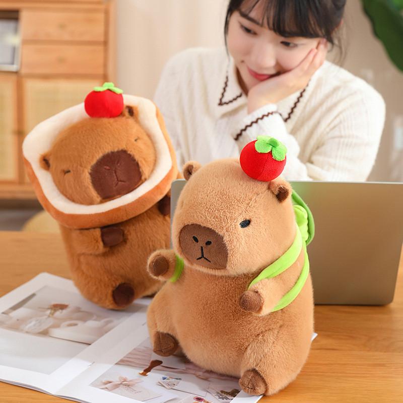 Очаровательная плюшевая игрушка капибара с уникальным красочным дизайном и мягким наполнителем