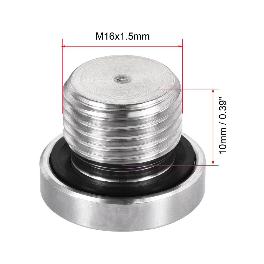 Серебряная шестигранная резьбовая пробка из нержавеющей стали, резиновая уплотнительная масляная пробка, винт, рабочий