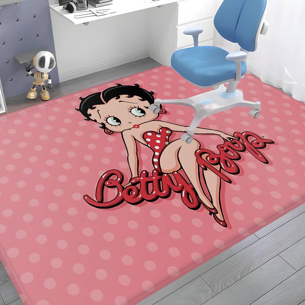 B-Betty Girl B-Boop Door Mat Washable Non-Slip Living Room Sofa Chairs Area Mat Kitchen Doormat Area Rug