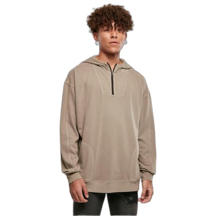 Sweatshirt à capuche Urban Classics Overdyed Camp - khaki - L
