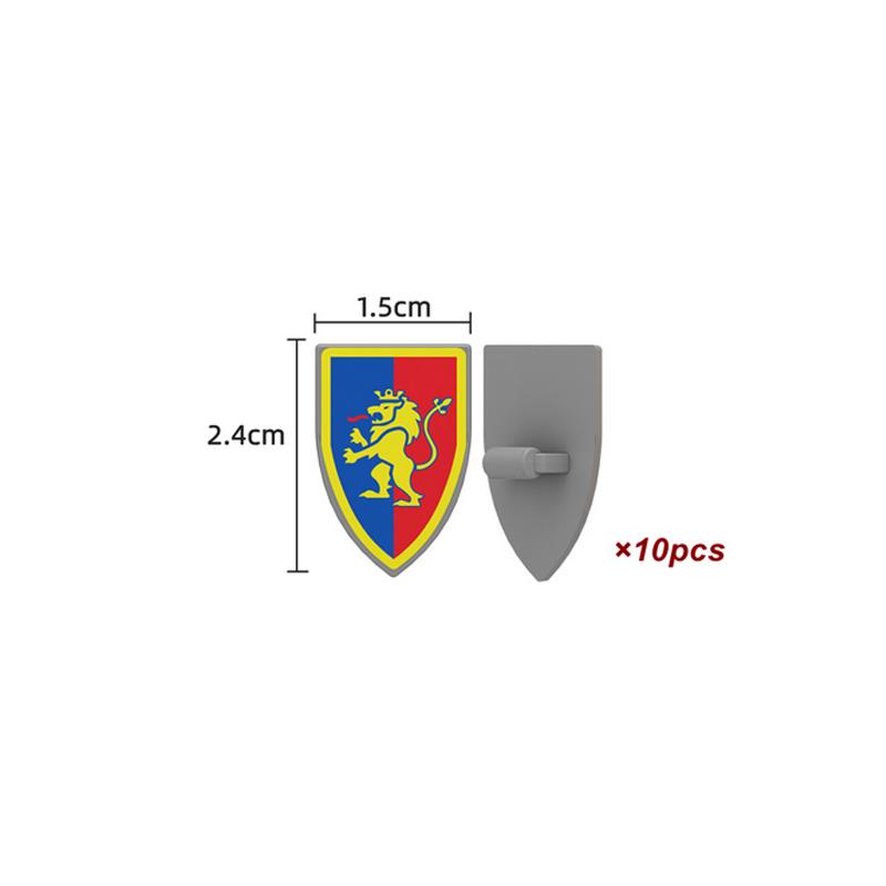 MOC Medieval Building Blocks Soldier Figures Weapons Accessories Armor Shield Flag Transport Ox Horse Mini Brick Toy Gift X010