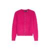 Polo однобортный свитер с длинным рукавом и вышитым логотипом, женский свитер, розовый 211910443-005