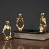 Solid Color The Thinker Abstract Statues Creative Sculptures Resin Figurine Crafts Living Room Home Decor Decoration Desk Ornaments