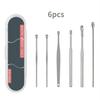 Ушная палочка из нержавеющей стали, 6 предметов Удобный набор инструментов для путешествий