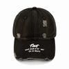 Embroidery Baseball Cap Distressed Peaked Cap Trendy HipHop Cap  Sport Wear