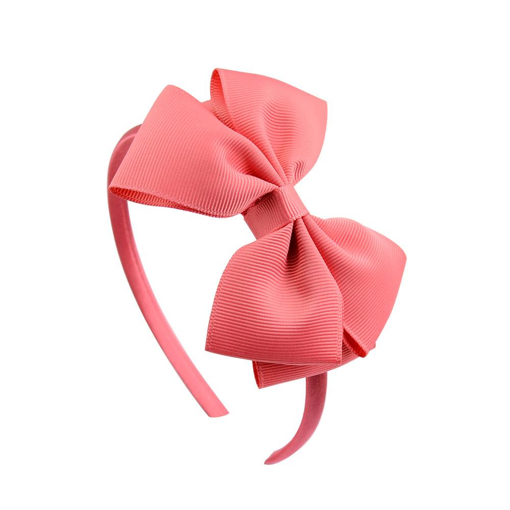 New Fashion Layered Hairbands Solid Grosgrain Ribbon Bows Headband Handmade Boutique Hairhoop Hair Accessories For Women Girls