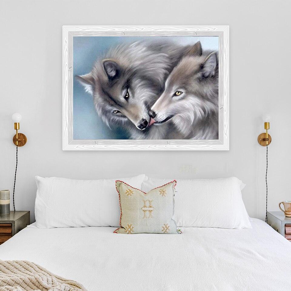 Новый 5D DIY алмазная живопись Снежный волк Алмазная вышивка животных вышивка крестиком полная круглая дрель ремесла домашний декор художественный подарок