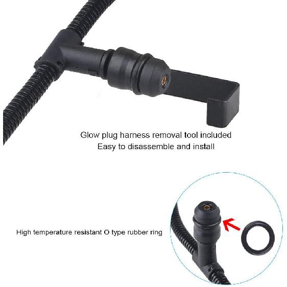 Compatible with Powerstroke 6.0 Glow Plug Harness Ford F250 F350 F450 Super Duty 2004 2005 2006 2007 2008 2009 2010, Glow Plug Harness Kit, Includes