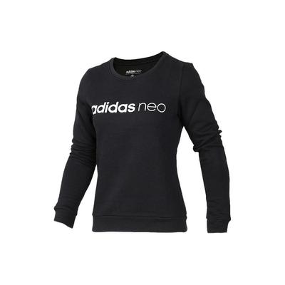 Fleece Crewneck Casual Solid Sweatshirt Women Sweatshirt Black CE3514