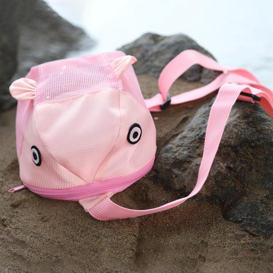 Цветная сетчатая пляжная сумка с регулируемыми плечевыми ремнями, застежка-молния, водонепроницаемая сумка из ракушек, сумка для хранения пляжных игрушек