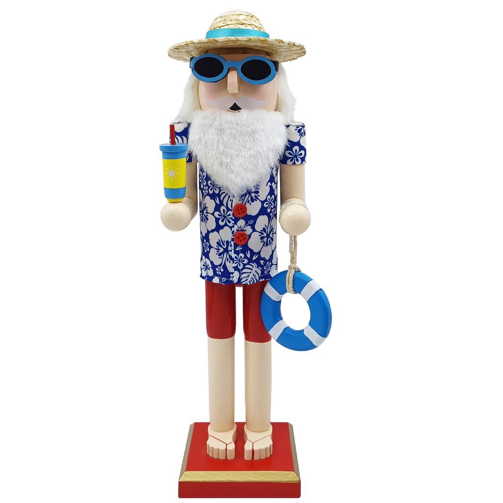 Unique Hawaiian Wooden Nutcracker Santa For Gift Giving And Home Dcor Enhancements