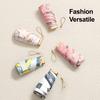 Folding Umbrella with Ferrous Metal Poles And Fiberglass Ribs Floral Pattern Lightweight Wind-resistant Umbrella