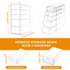 4/5-слойный ящик для хранения, акриловый прозрачный, штабелируемый, настольный, органайзер для очков, стойка для макияжа, канцелярских принадлежностей, ювелирных изделий
