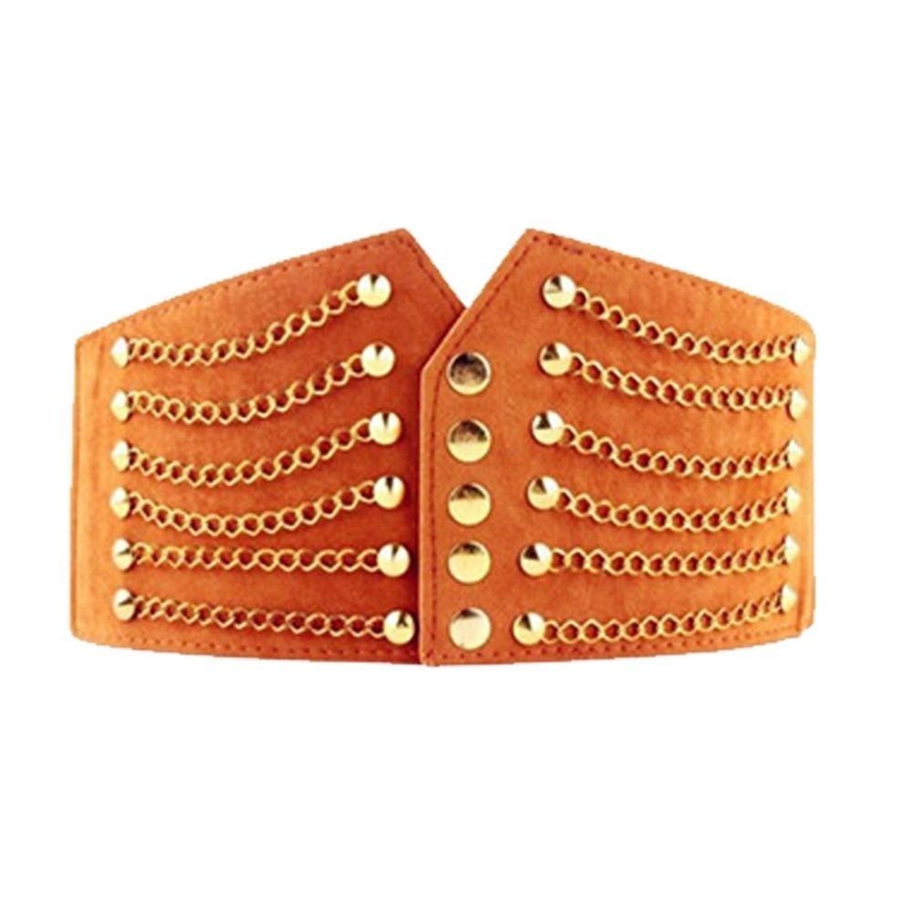 Clothing Supplies Wide Waist Belt Sweater Decorative Dress Belt Retro Chain Rivet Waistband  Women