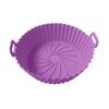Silicone Air Fryer Liner Round Non-Stick Air Fryer Basket High-temperature Resistant Baking Pan with Oil Drain Grooves