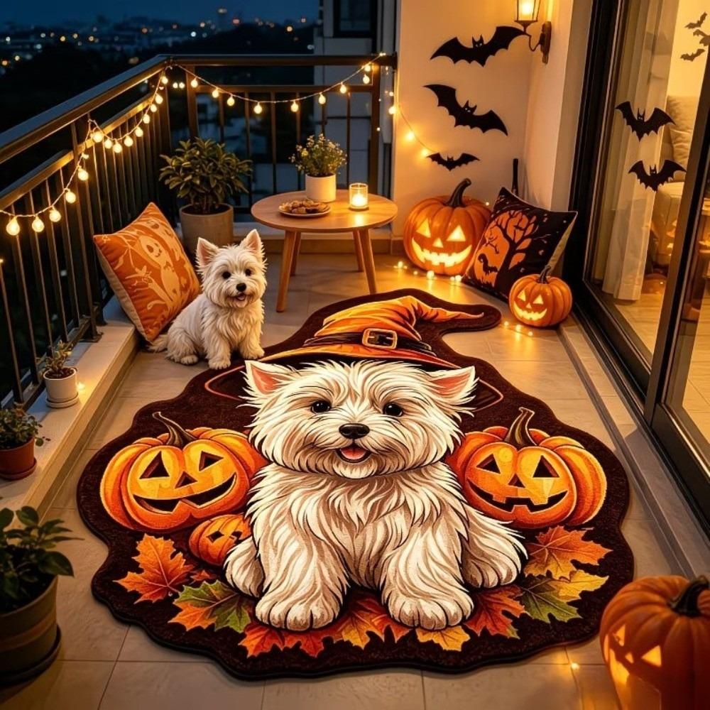 Skin-Friendly Pumpkin Door Mat Soft Dirt Trapping Mat Easy To Maintain Entrance Door Mat Indoor