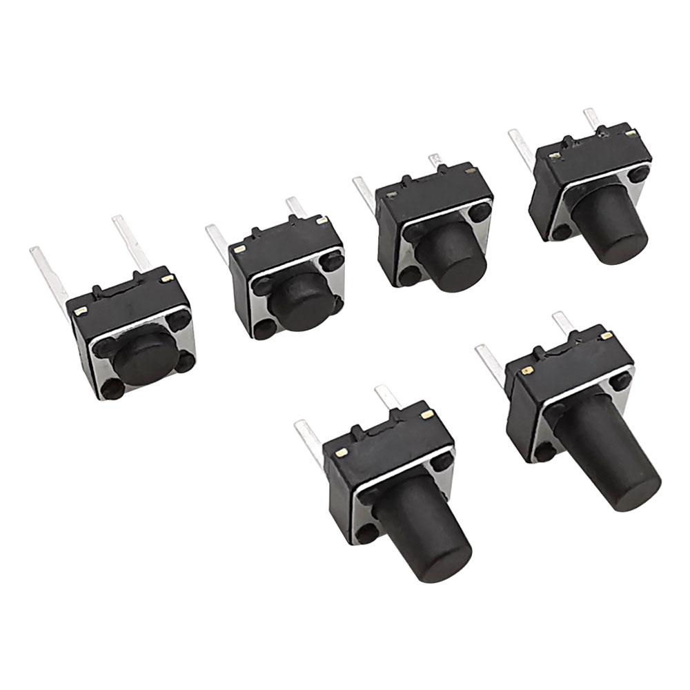 20/50/100 Pcs Micro Tactile Switch Momentary Tact DIP Switch 2 Pin 6 X 6 mm Micro Touch Push Button Switch High 5 mm 6 mm 7 mm 8 Switches4