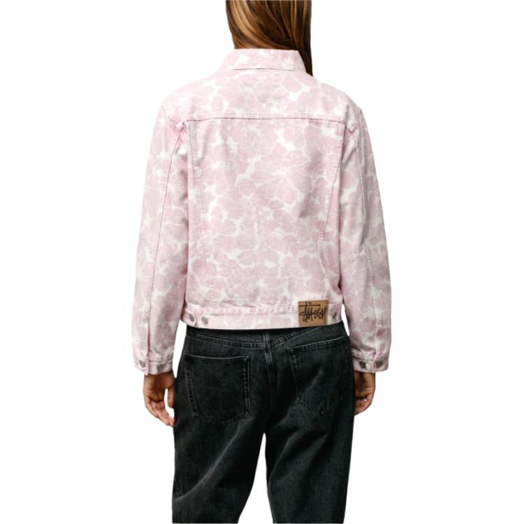 Stussy SS26 Denim Trucker Jacket All Over Print Comfortable Fashionable Denim Jacket Unisex jackets 115988