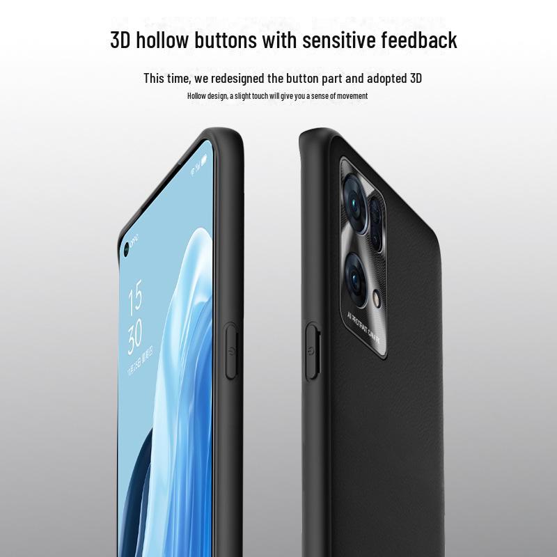 Защитный чехол из жидкой кожи для Oppo Reno7 Pro с защитой от падений и грязи. Поставляется как единое целое.