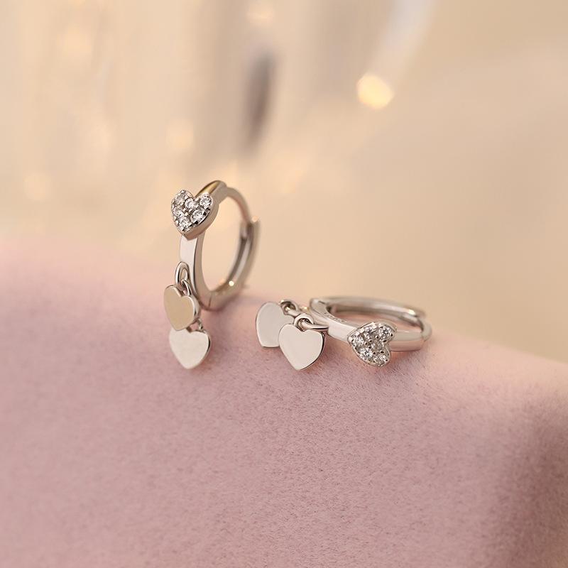 Простые серьги-кнопки Love Girl для женщин, темпераментные, легкие, роскошные, высокого класса, нишевые серьги, новый стиль