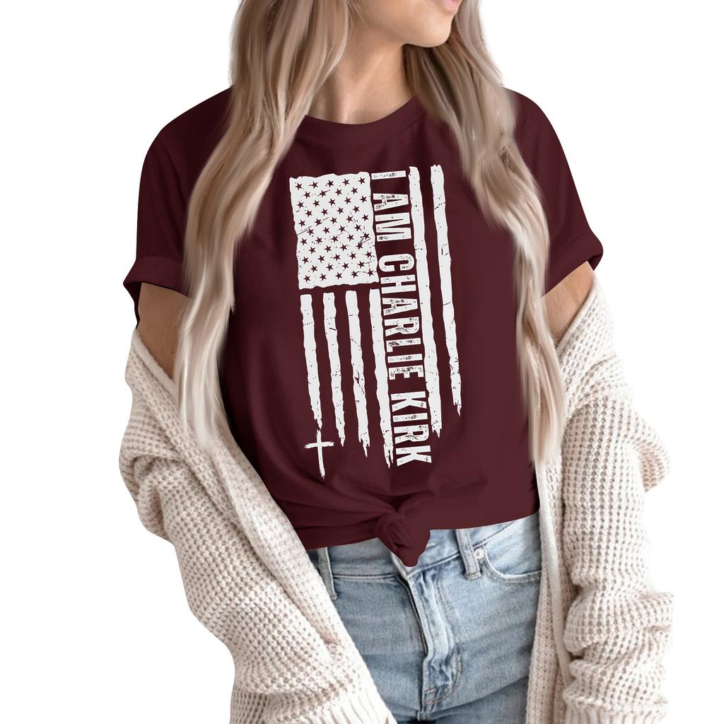 Женские модные повседневные пуловеры с короткими рукавами и круглым вырезом с принтом