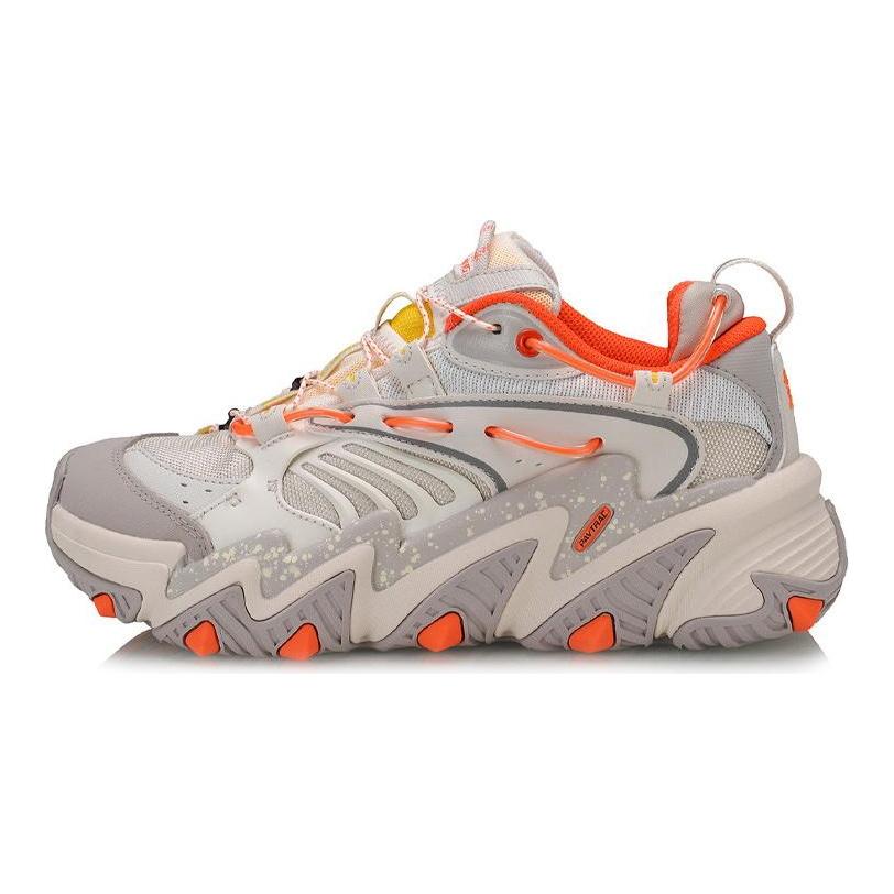 Li Ning X Claw Кошачья лапа Амортизация Нескользящие Низкие Спортивные Повседневные Кроссовки Женские Серый Оранжевый AGLQ014-3