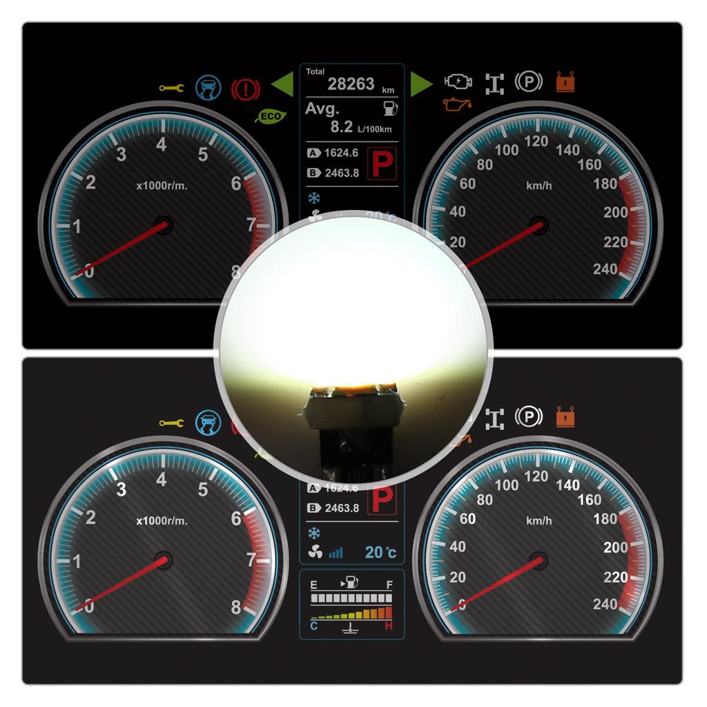 uxcell Car Dashboard Light T5 LED 3014 Dashboard Indicator Panel