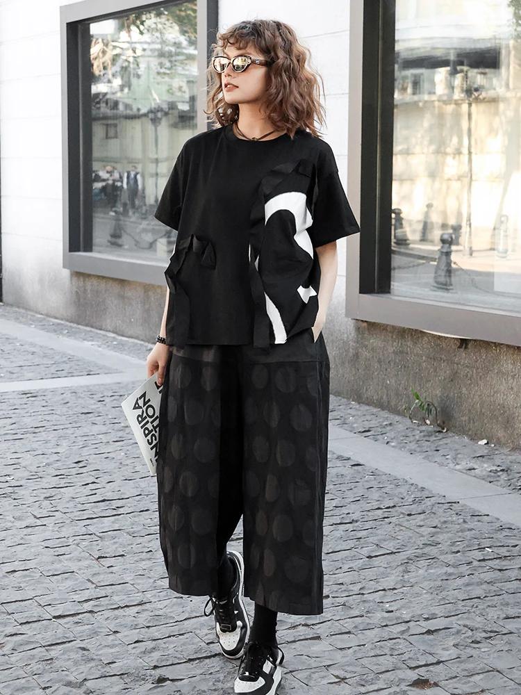 Xitao Футболка с принтом в стиле пэчворк контрастного цвета ZY8919