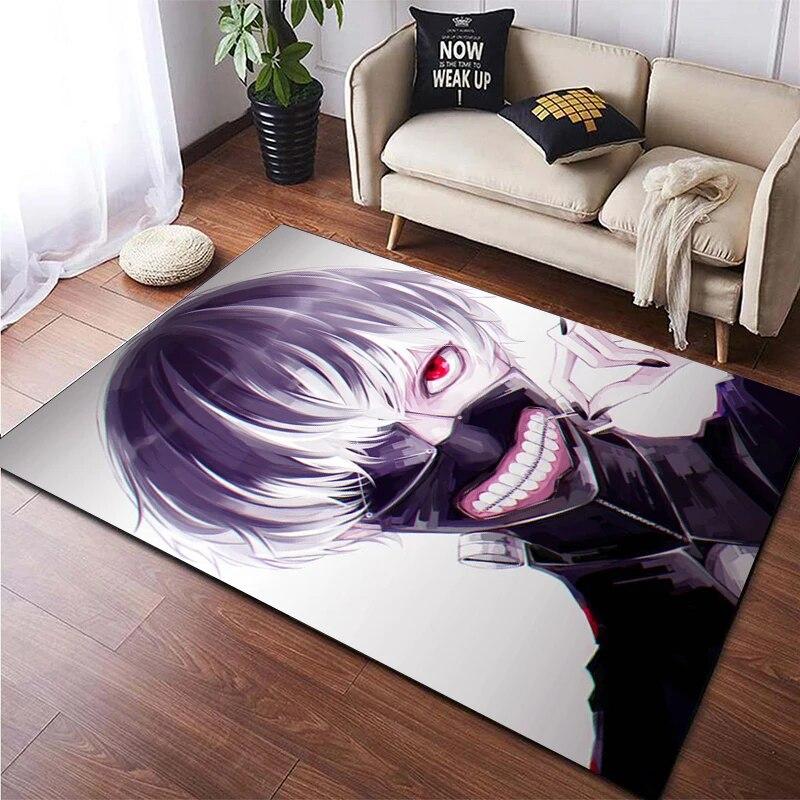 Hot Anime Tokyo Ghoul 3D Printed Carpet for Living Room Non-Slip Area Rug Bedroom Bedside Modern Home Decoration Floor Yoga Mat